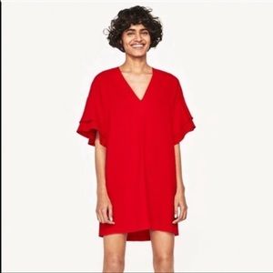 Zara Red Shift Dress